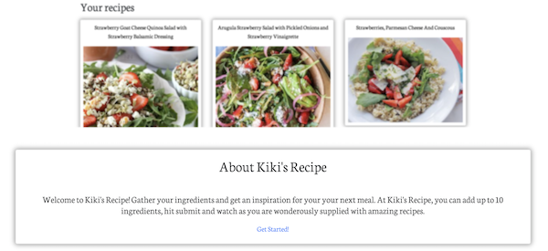 Kiki's Recipes app