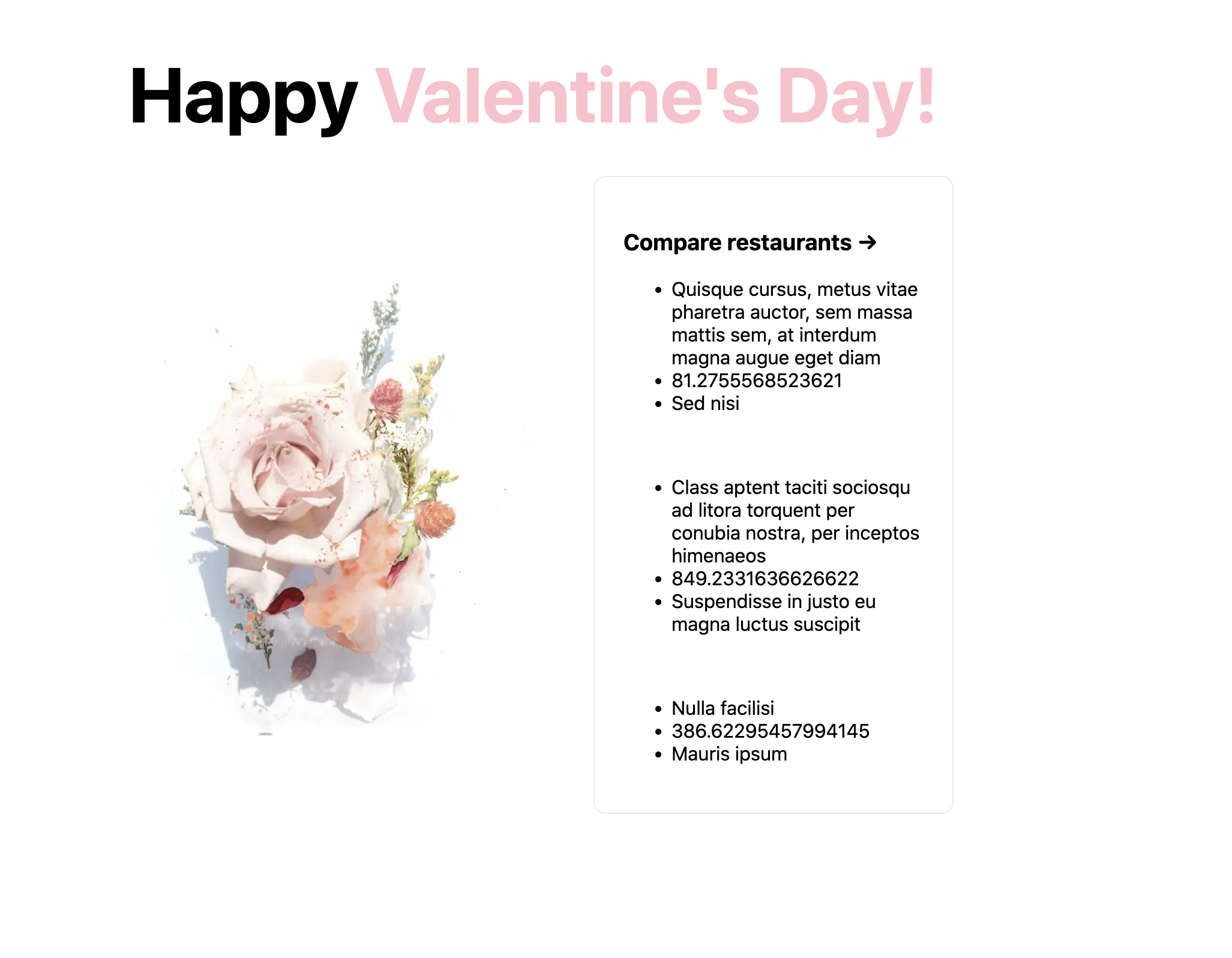 valentine homepage