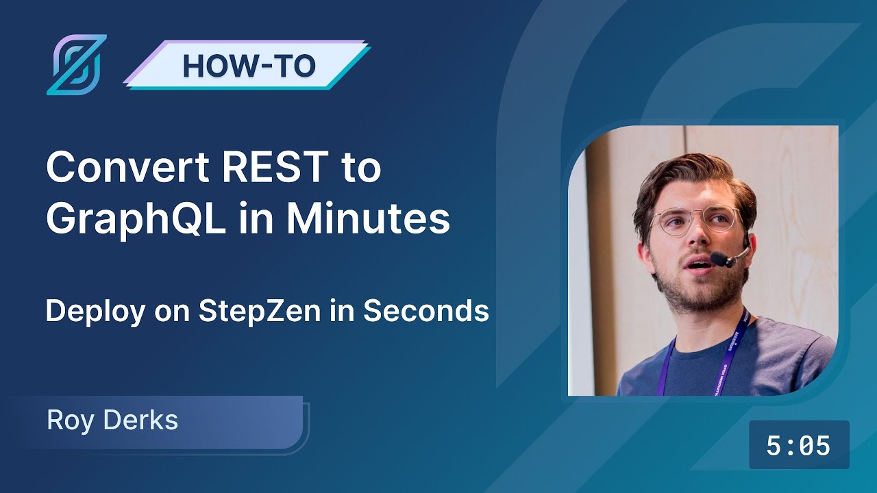Building a GraphQL API in Minutes, Deploy to StepZen in Seconds